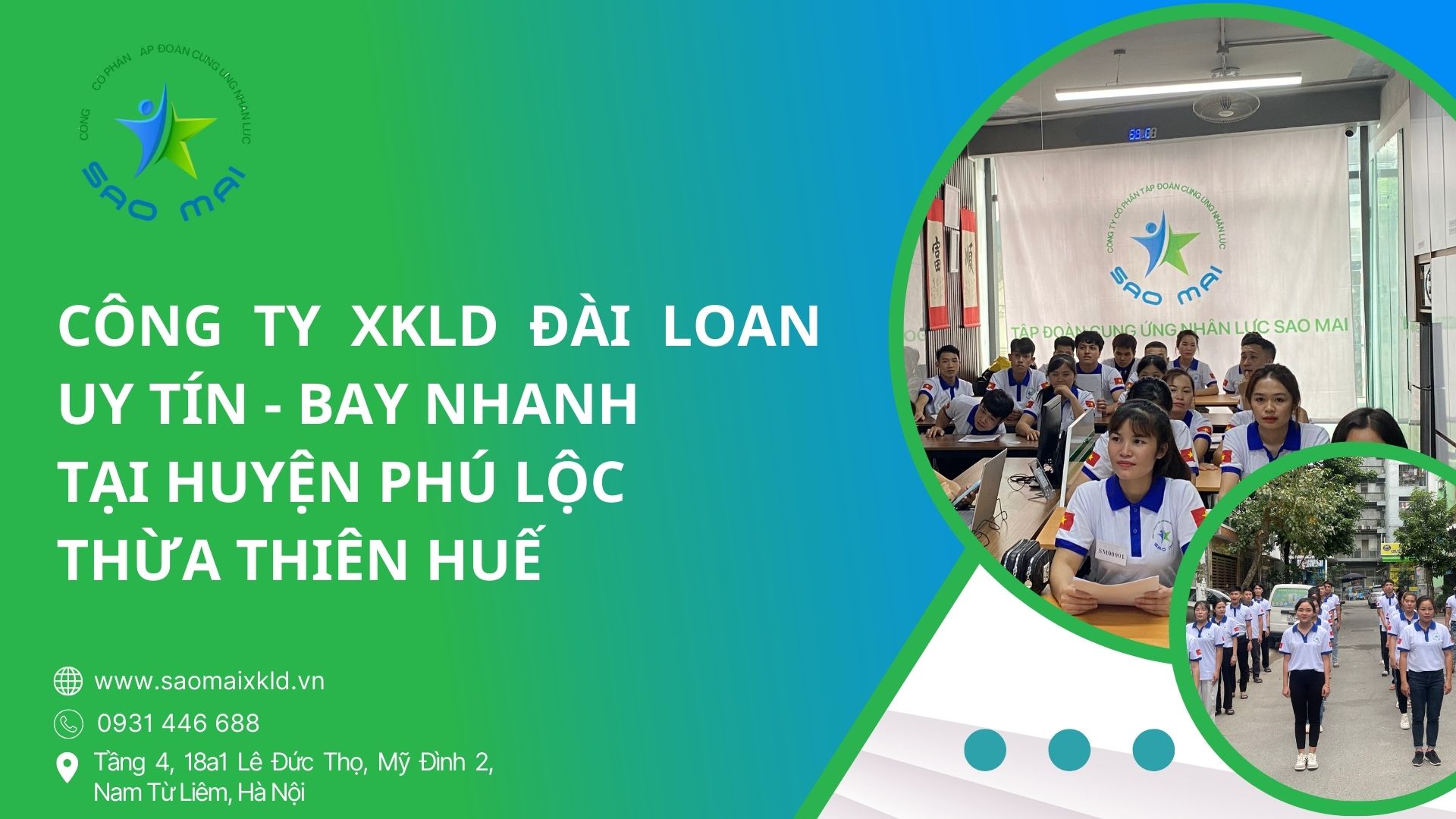 Công ty XKLD Đài Loan UY TÍN và BAY NHANH tại huyện Phú Lộc tỉnh Thừa Thiên Huế